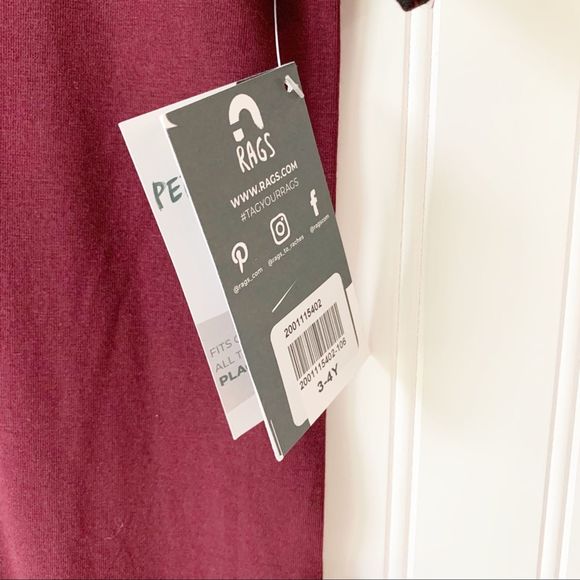 Rags To Raches Geo Heart Maroon Romper NWT - Picture 2 of 3